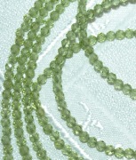 Naszyjnik nat. peridot perydot zielony trójliniowy /nr 76