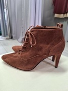 SKÓRZANE BOTKI BRĄZOWE CZEKOLADOWE CLARKS