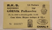 bilet RKS Radomsko - Górnik Polkowice PL 2000