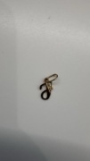 Złota zawieszka „J” z cyrkonią pr 575