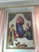 Haft krzyżykowy "Madonna Sykstyńska-Rafael Santi"