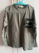 BLUZKA Dziecięca ZARA zielona moro 9 lat 134 cm