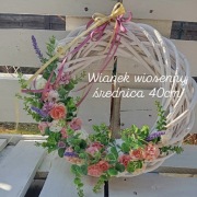 Wianek wiosenny handmade 40cm