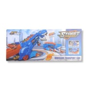 Dinozaur transporter 3w1 + 8 metalowych autek Die-Cast NOWY