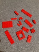 Lego mix elementów czerwonych