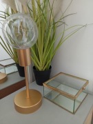 ZŁOTA NASTROJOWA DEKORACYJNA LAMPKA LED KULA NA BATERIE GLAMOUR