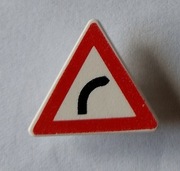 Lego 892pb005 znak drogowy zakręt 6427