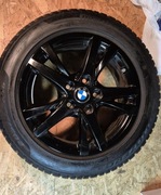 Felgi aluminiowe czarne BMW 16 cali z oponami zimowymi 205/55/16