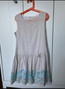 Sukienka letnia, lniana, na przyjęcie komunijne