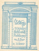 EX LIBRIS MIEJSKIEJ BIBLIOTEKI  PUBLICZNEJ. W MŁAWIE