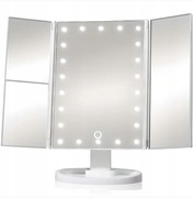 LUSTERKO KOSMETYCZNE PODŚWIETLANE DO MAKIJAŻU LED POWIĘKSZAJĄCE ROZKŁADANE