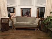 Antyczna sofa w stylu Biedermeier – oryginał z II poł. XIX w.