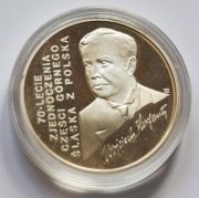 100000 zł 70-lecie Zjednoczenia Górnego Śląska z Polską, W. Korfanty 1992