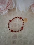 Bransoletka handmade z naturalnych kamieni hematyt karneol piasek pustyni 