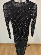  Długa sukienka perły/ cyrkonie Exclusiwe butik