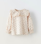 Koszula Zara 104 w kwiatki z kolnierzykiem bluzka 