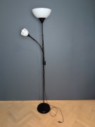 Lampa podłogowa czarna z lampką do czytania Dwupunktowa sufitowa ikea not