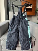 Zimowe spodnie narciarskie na szelkach 92-98 cm na zimę sanki wodoodporne