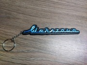 Brelok Warszawa czarno niebieski