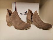 Botki damskie Lemar 30049 Beżowy zamsz w rozm. 37