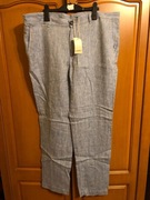 Nowe spodnie lniane błeknitne