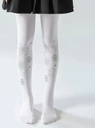 Nowe rajstopy Świąteczne Śnieżynki Białe rozm 116/ 122 cm