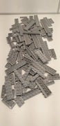 LEGO płytki mix j. szare 1x1 2x2 2x8 2x3 i inne 155g.
