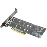 Karta adapter 2 dyski SSD M.2 PCIe NVMe X4 na PCIe Gen3/4 X8/X16