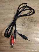 Kabel przewód mini Jack 3,5mm 2x RCA cinch 1,2m