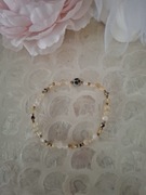 Bransoletka handmade z naturalnych kamieni hematyt cytryn jaspis dalmatyńsk