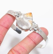 bransoletka BANGLA z Kamieniami Jaspis trzmieli bumblebee . Próba 925