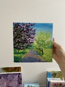 Obraz akrylowy ręcznie malowany wiosna