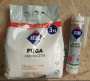 Zestaw Fuga elastyczna i silikon 118 Jaśminowy Atlas