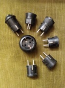 Gniazdka retro PRL oraz wtyki i łączki - Bakelit