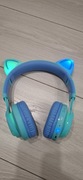 Słuchawki dla dzieci świecące z uszkami bluetooth bezprzewodowe 