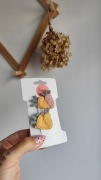 Pierwsze spineczki mini Spinki marchewki welurowe dla dziewczynki Hand made