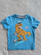 Niebieska bawełniana bluzka dinozaur magiczne cekiny F&F 110