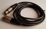 Kabel wtyk 3pin XLR / gniazdo 3pin XLR  zbalansowany 2,5m
