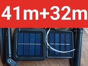 Zestaw 2 lamp LED solarne – ciepłe światło, komplet 32 m i 41 m