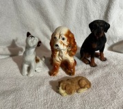 Zestaw Figurek Kolekcjonerskich – Psy Różnych Ras – Vintage