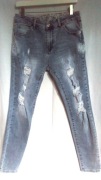 Spodnie damskie JEANS jasny r. L Przetarcia gat. I NOWE