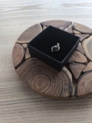 Wisiorek srebrny z bursztynem zielonym ZAWIESZKA ze srebra elegancka FILM