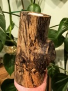 Drewniany świecznik handmade 