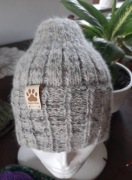 Czapka zimowa robiona na drutach