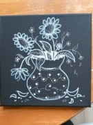 Obraz "Wazon z Kwiatami" 20 x 20cm