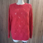 Sweter Esprit L różowy wełna alpaka