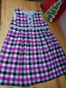 Sukienka w kratkę 122 szkoła gwiazdka Mikołajki