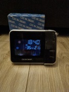 Stacja pogody z projektorem godziny. Data, zegarek, temperatura wilgotność 