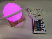 Lampka SATURN 3D Nocna DOTYKOWA USB RGB z pilotem