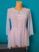 Biała bluzka z haftem w stylu boho rozmiar S/M